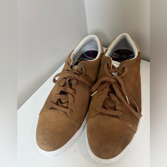 Ted Baker 10.5 Full Suede Leather Performance Oxford Shoe Sneaker Brown - Picture 4 of 12